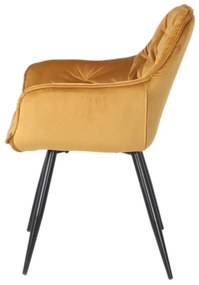 DIZAJNOVÁ STOLIČKA DIANE ZAMAT HORČICOVÁ LÁTKA