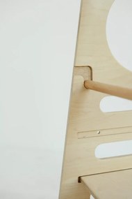 Montessori učiaca detská veža stredná natural