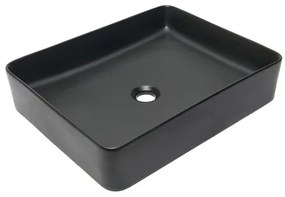 Umývadlo na dosku SAT Infinitio 50x40 cm černá mat bez prepadu SATINF5040BKM, 1 ks