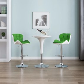Barové stoličky 2 ks zelené umelá koža 249689