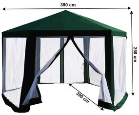 Stanový altánok Rhoda (zelená + biela). Vlastná spoľahlivá doprava až k Vám domov. 1034236