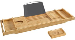 Bambusový podnos na vaňu 109 cm, prírodná farba
