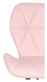 Jedálenské kožené stoličky - 4ks - ružové