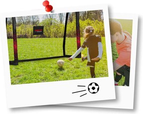 Neo-Sport Futbalová bránka 180 x 120 x 60 cm NS-463 čierno-červená