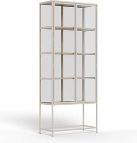 Vitrína Seaford 77x185,6 cm sivá