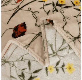 Mikroplyšová deka HERBÁŘ, béžová Rozmer: 200 x 220 cm