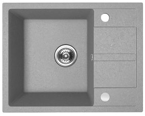 Kuchinox Viti, 1-komorový granitový drez 560x440x175 mm + sifón, šedá, LAV-SBX_513Y