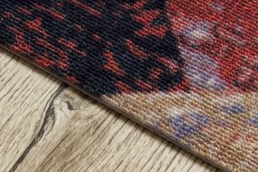 Protišmykový behúň DIGITAL - WEAVES Vlny, béžový / ružový