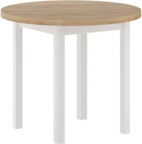 Vintino Jedálenský stôl NOVUS 80 cm – dub zlatý craft / biela