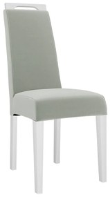 Jedálenská stolička JK79, Dostupné poťahy: Magic Velvet 2240, farebné prevedenie stoličky v dreve: biela