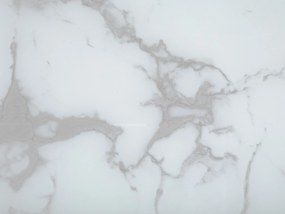 Stolík s mramorovým efektom biela/strieborná MERIDIAN II Beliani