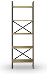 Knižnica v dekore duba v prírodnej farbe 58x175 cm Ara – Marckeric