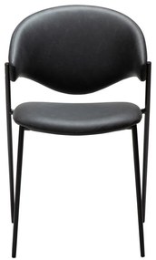Čierna jedálenská stolička z imitácie kože Zone – DAN-FORM Denmark