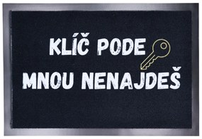 Mercury Flooring, Rohožka Kľúč podo mnou nenájdeš 40x60 cm, 40x60, čiernobiela