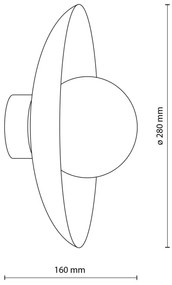 Nástenné svietidlo SLATE 1xG9/8W/230V pr. 28 cm béžová