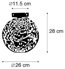 Stropné svietidlo v štýle Art Deco zlaté - Maro