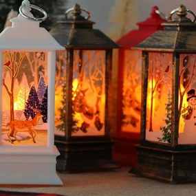 Sviatočný lampáš LED XB-001 červený