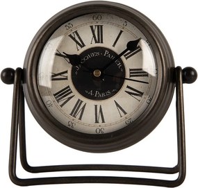 Hnedé antik kovové stolné hodiny Paris - 12*5*11 cm / 1*AA