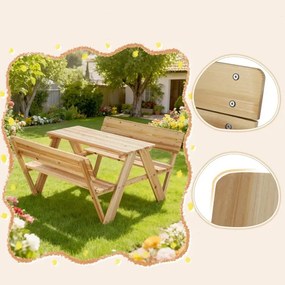 Detský piknikový stôl, prírodný