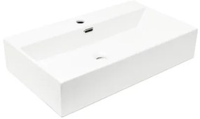 Umývadlo SAT Cube Way 75x42 cm otvor pre batériu uprostred SATCW7542, 1 ks