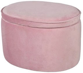 Svetloružový zamatový detský puf Lil Sofa – Roba
