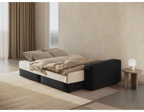 Čierna zamatová rozkladacia/s úložným priestorom pohovka 247 cm Jodie – Micadoni