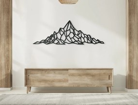 drevko Polygonálny obraz na stenu Panoráma Hôr Rozmer obrazu: 15 x 44,5 cm, Farba dekorácie: Čierna