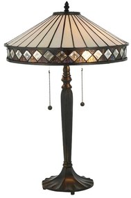 Endon 70935 - Stolová lampa Tiffany FARGO 2xE27/60W/230V priemer 41,5 cm