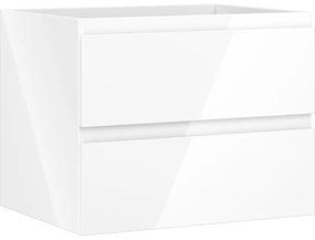 Mexen Orio, kúpeľňová skrinka 60 cm, 2 zásuvky, biela lesklá, 91A10-06047-2-BFF00