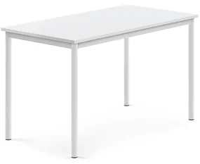 Stôl SONITUS, 1200x700x720 mm, HPL - biela, biela