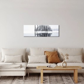 Obraz- Bolo bielo (s hodinami) (90x30 cm)