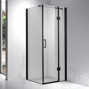 BPS-koupelny Štvorcový sprchovací kút ZES KZ1390B BL 90x90 čierna/transparent - bez vaničky
