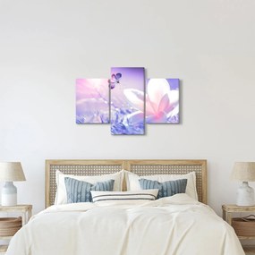 Obraz - Motýľ prilietajúci na kvet (90x60 cm)