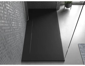 Mexen Egon, SMC obdĺžniková sprchová vanička 200 x 90 cm, čierna, 4R709020