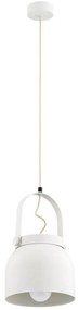 Argon 8280 - Luster na lanku LOGAN 1xE27/15W/230V pr. 20 cm biela