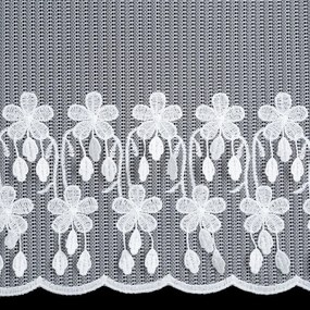 ZÁCLONA SADIE NA KRÚŽKOCH 300X150 CM BIELA