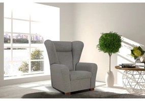 Kreslo ušiak VIVA tmavosivé