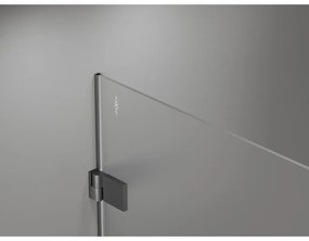 Mexen Lunar-B, sklápací sprchový kút ľavý 100 x 100 cm, 8mm číre sklo, profil grafit brúsený, 832-100-100-66-00-L