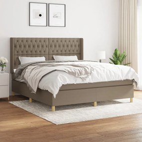 Posteľný rám boxspring s matracom sivohned 180x200 cm látka 3132253