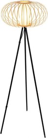 Briloner 1759011 - Stojacia lampa 1xE27/10W/230V bambus/čierna