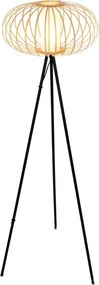Briloner 1759011 - Stojacia lampa 1xE27/10W/230V bambus/čierna