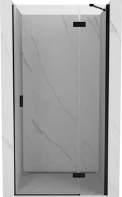 Mexen Mist-H, 1-krídlové sprchové dvere pravé 90 cm, číre sklo, čierny profil, 8A5-090-000-70-00-P
