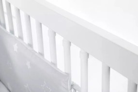 KLUPS Postieľka detská NATI Štvorlístok 120x60 cm bielo-šedá