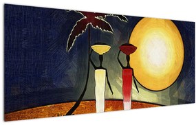 Obraz starovekej maľby (120x50 cm)