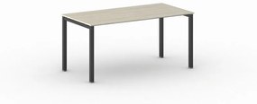 Rokovací stôl Square s čiernou podnožou 1600 x 800 x 750 mm, dub prírodný