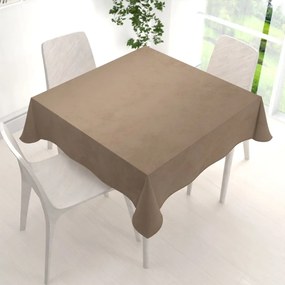 Biante Veľký zamatový štvorcový obrus Velvet Prémium SVP-034 Kávovo hnedý 200x200 cm