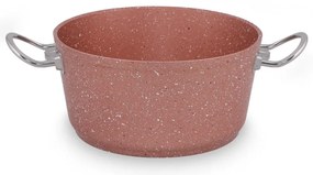 Ružový hliníkový hrniec s pokrievkou Güral Porselen Classic, ø 22 cm