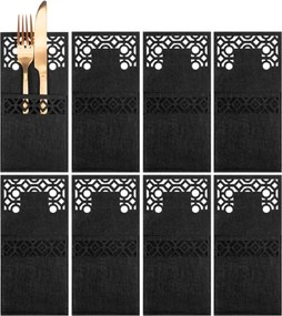 Vianočný obal na príbory KF357-4B čierny