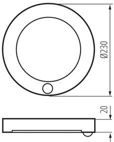 Kanlux 24606 - LED Svietidlo so senz. 2v1 ERGA LED/17W/230V 3000/4000/6500K biela