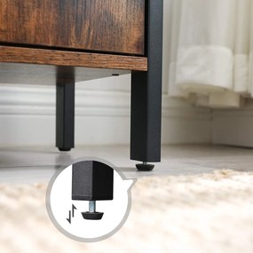 Knižnica so 4 policami a dvierkami, polica na knihy, rustikálna hnedá